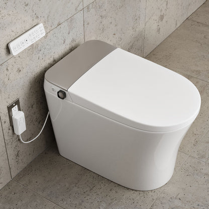 Hugo G Smart Toilet 12" Rough-in ADA Height in Glossy White with Integrated Tank, Auto Flush, Night Light