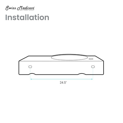 Chateau 30" Left Side Faucet Wall-Mount Bathroom Sink