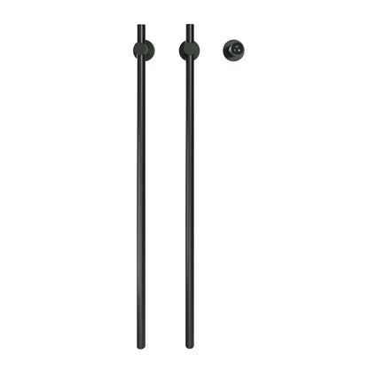 Monaco 2-Bar Electric Towel Warmer with Timer in Matte Black