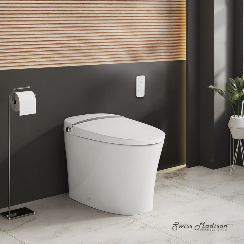 Avancer Smart Tankless Elongated Toilet and Bidet, Touchless Vortex Dual-Flush 1.1/1.6 gpf