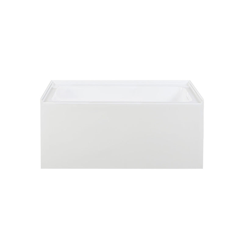Voltaire 48 x 32 Skirted Right Drain Soaking Apron Bathtub in Glossy White with Integrated Overflow, Drain Included