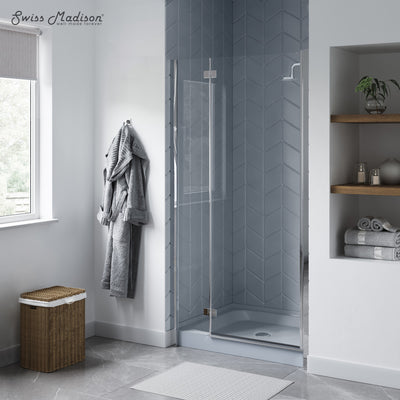 Voltaire 36" x 36" Single-Threshold, Center Drain, Shower Base in Grey