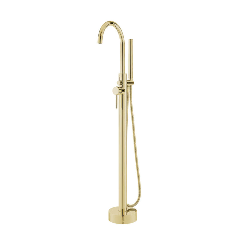 Ivy Freestanding Bathtub Faucet in Brushed Gold