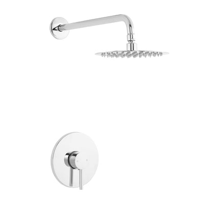 Ivy Single-Handle 1 Spray 8" Wall Mounted Fixed Shower Head in Chrome (Valve Included)