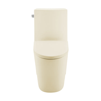 St. Tropez One-Piece 14" Rough-in 1.28 GPF Left-Hand Vortex Flush Elongated Toilet in Glossy Bisque