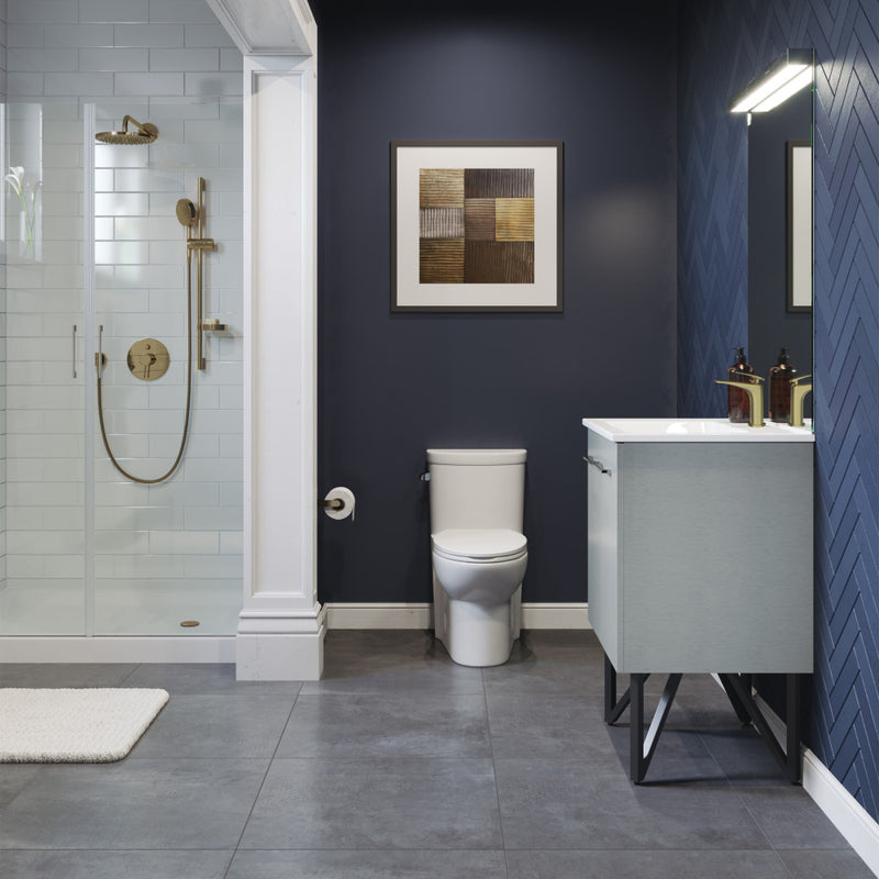 Annecy 24" Freestanding Bathroom Vanity in Gray with Sink Top