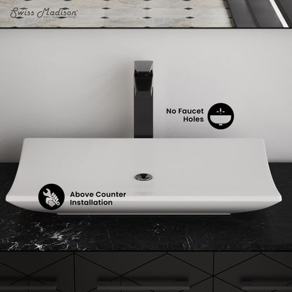 Annecy 23.5” Rectangle Vessel Bathroom Sink