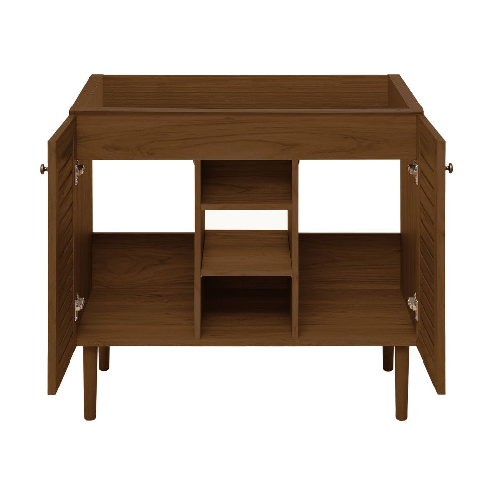 Bron 36" Freestanding Bathroom Vanity Cabinet without Top in Brown Oak
