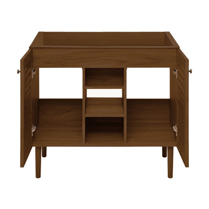 Bron 36" Freestanding Bathroom Vanity Cabinet without Top in Brown Oak