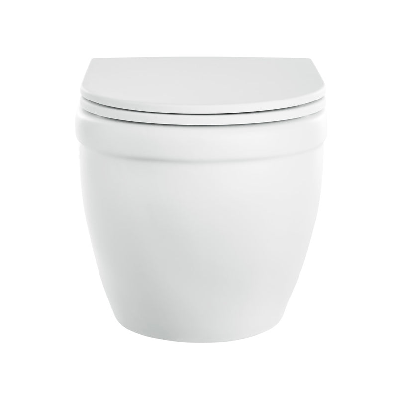 Ivy Wall-Hung Elongated Toilet Bowl Only in Matte White