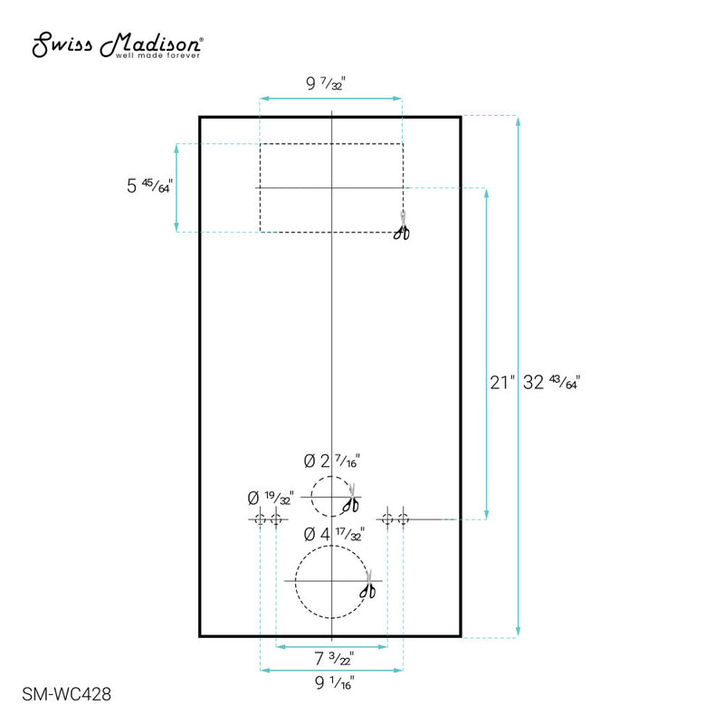 Fantome H Concealed Toilet Tank Carrier System for Top Flush