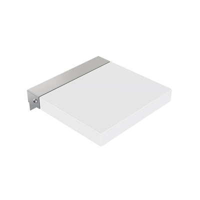 Avenir 14" x 13" Folding Wall-Mounted Shower Seat in Glossy White, PU Leather Padded