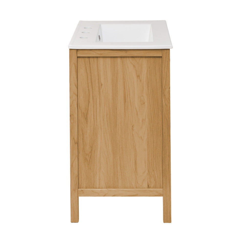 Chateau 24" Freestanding Bathroom Vanity in Golden Oak with 3-Hole Centerset Sink Top