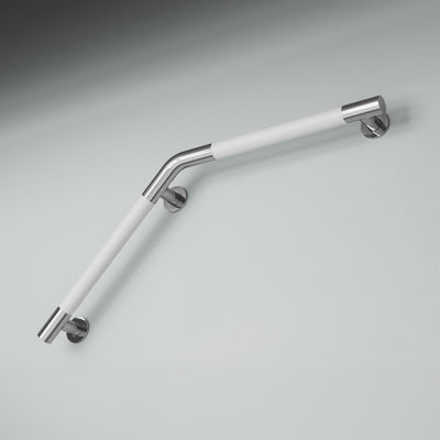 Auvergne 18" x 18" Angled Grab Bar in Matte White