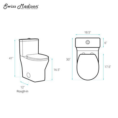 Sublime II Two-Piece Round Toilet Dual-Flush 0.8/1.28 gpf