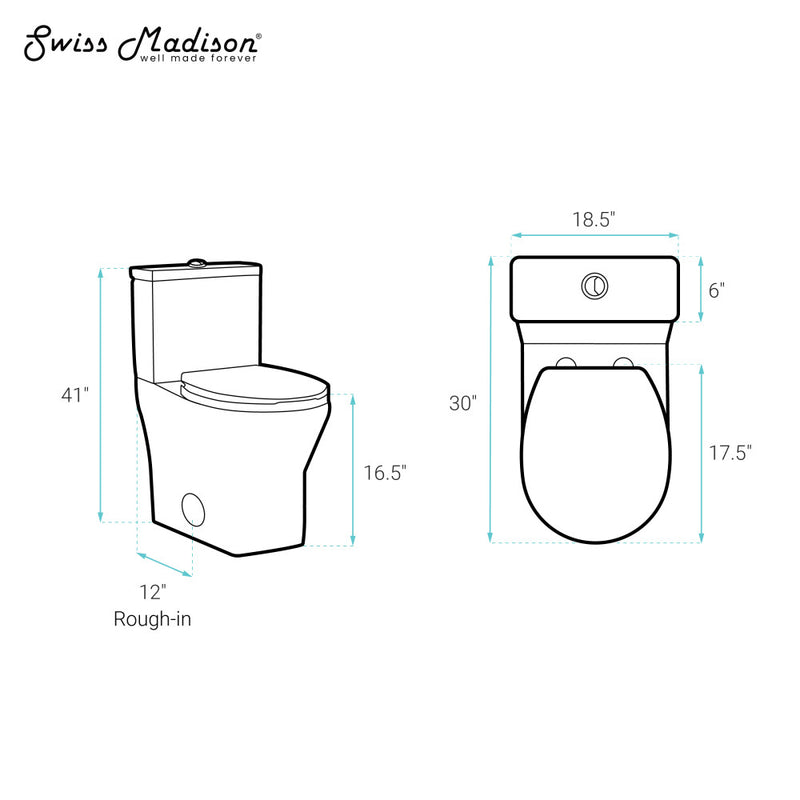 Sublime II Two-Piece Round Toilet Dual-Flush 0.8/1.28 gpf