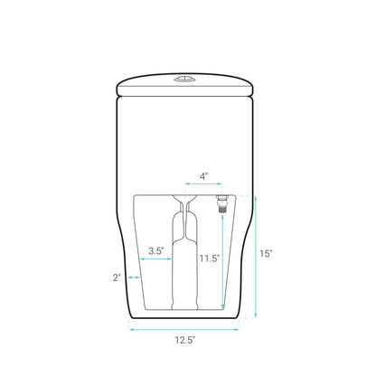 Sublime II One-Piece 12" Rough-in 1.1/1.6 GPF Dual Top Flush Round Compact Toilet in Matte Black