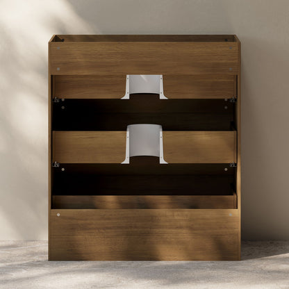 Liberte 30" Freestanding Bathroom Vanity Cabinet without Top in Brown Oak