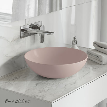 Classe 16 Color Ceramic Sink in Matte Pink