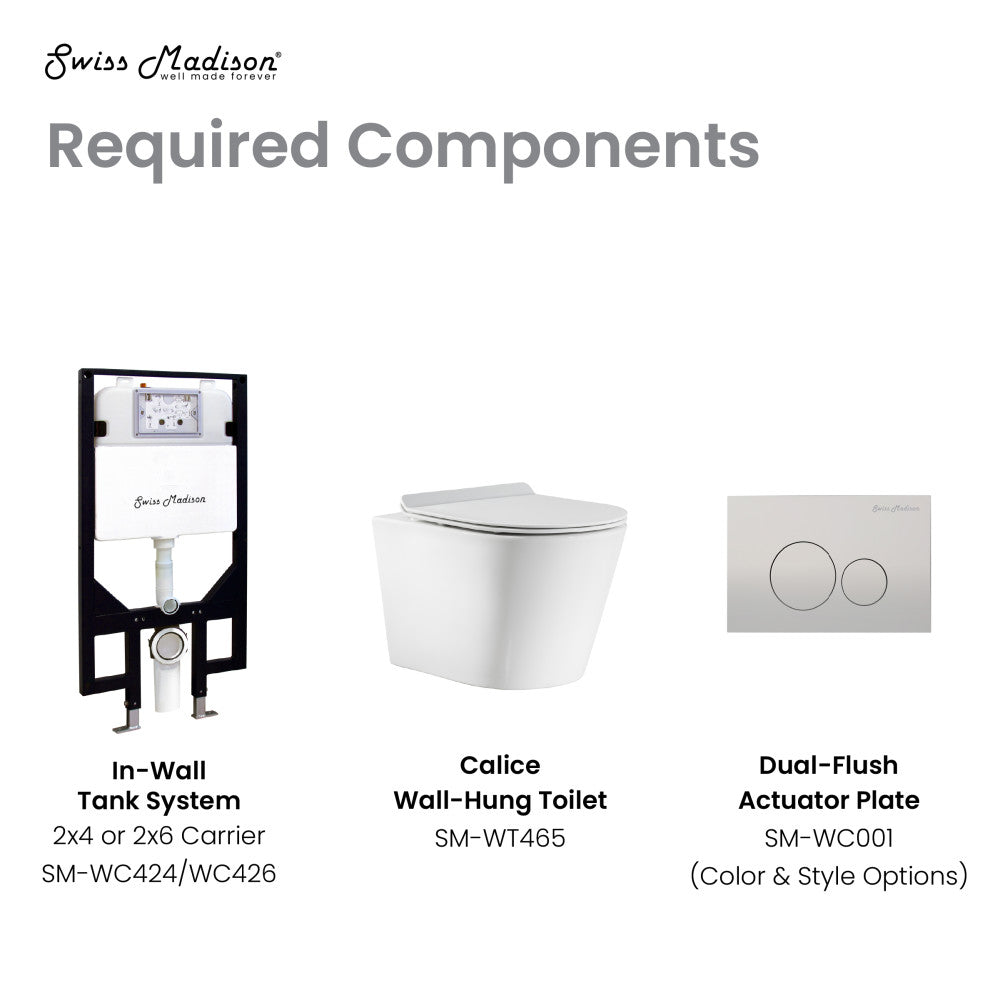 Calice Wall-Hung Round Toilet Bowl – Swiss Madison - well made forever