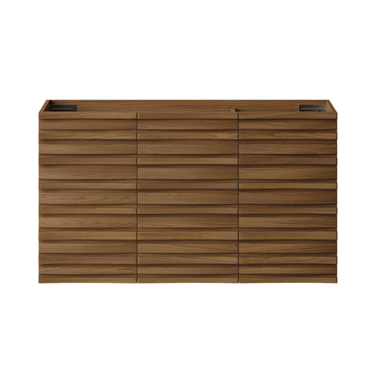 Cascade 36" Wall-Mounted Bathroom Vanity Cabinet without Top in Brown Oak
