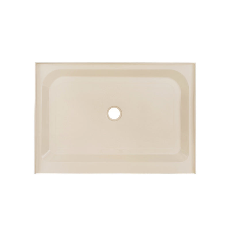 Voltaire 48" x 36" Single-Threshold, Center Drain, Shower Base in Bisque