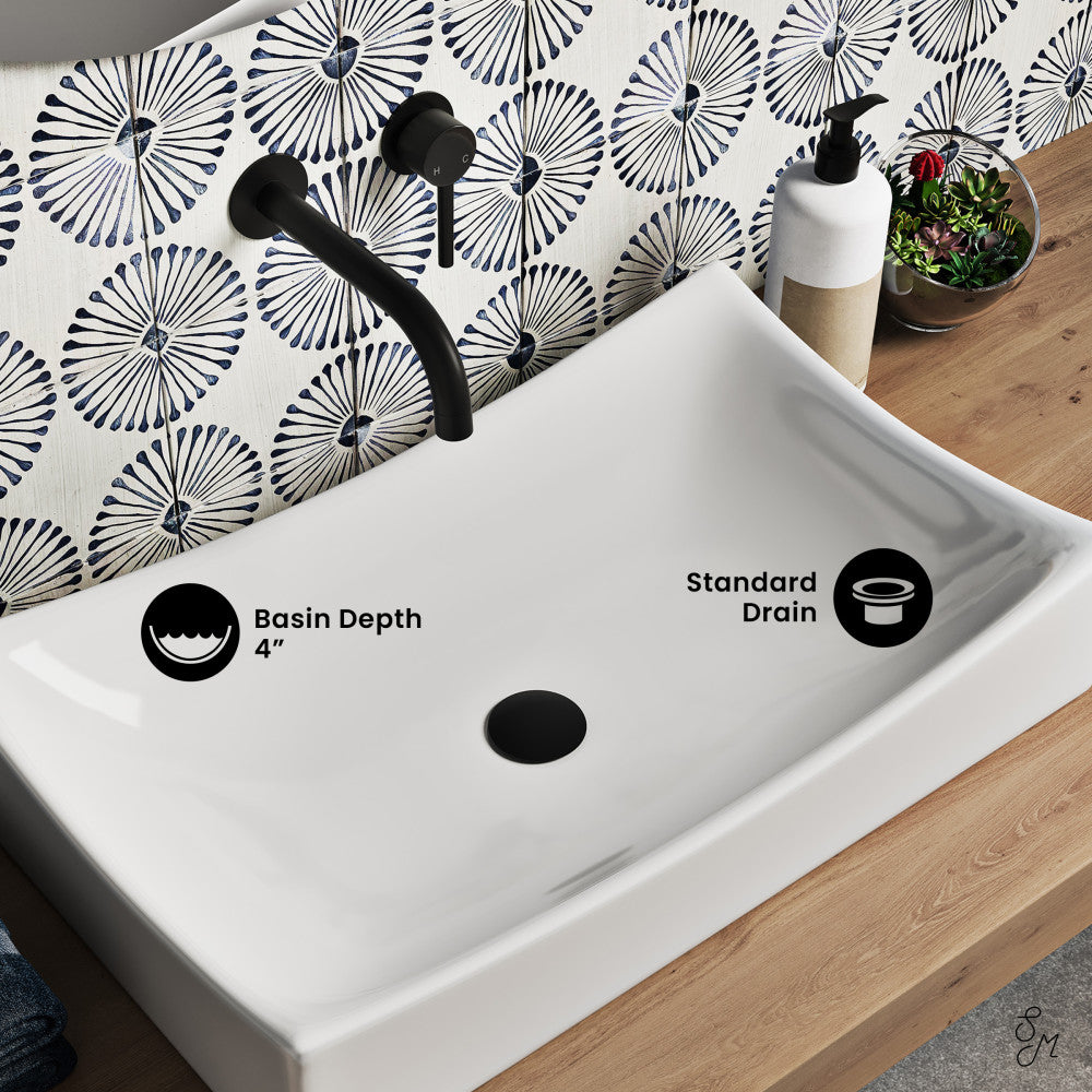 Marseille 25.5” Rectangle Vessel Bathroom Sink