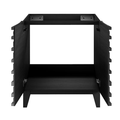 Cascade 30" Freestanding Bathroom Vanity Cabinet without Top in Black Oak