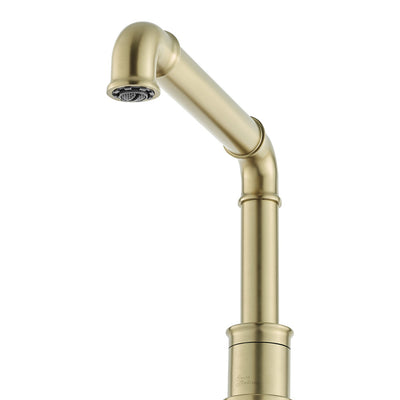 Avallon 8 in. Widespread, 2-Handle Wheel, Bathroom Faucet in Brushed Gold