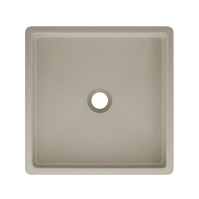 Lisse 15.5" Concrete Square Vessel Sink in Matte Taupe