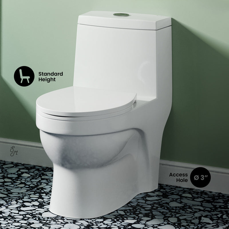 Virage One Piece Elongated Toilet with Touchless Retrofit Dual Flush 1.1/1.6 gpf