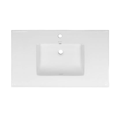 Voltaire 37 Vanity Top Sink with Single Faucet Hole