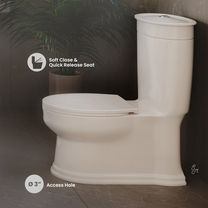 Santorini One-Piece Elongated Toilet Dual-Flush 1.1/1.6 gpf