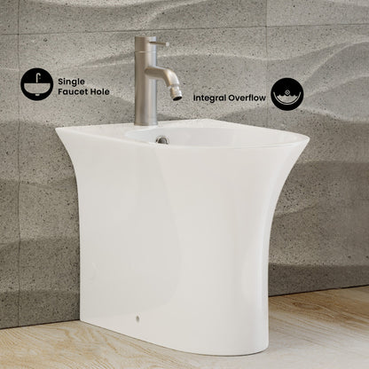 Cascade Floor Mount Classic Bidet in Glossy White