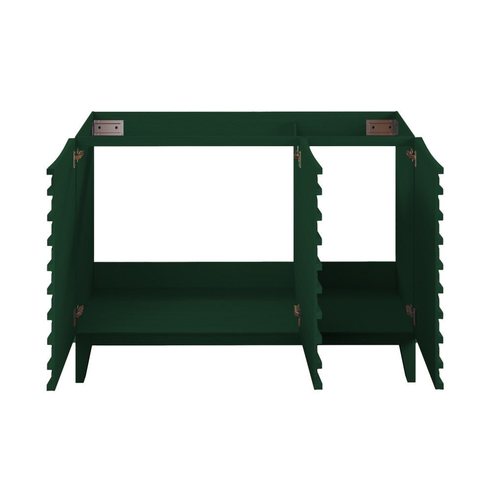 Cascade 48" Freestanding Bathroom Vanity Cabinet without Top in Green Oak