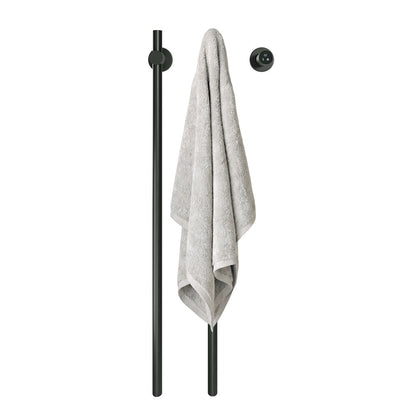 Monaco 2-Bar Electric Towel Warmer with Timer in Matte Black