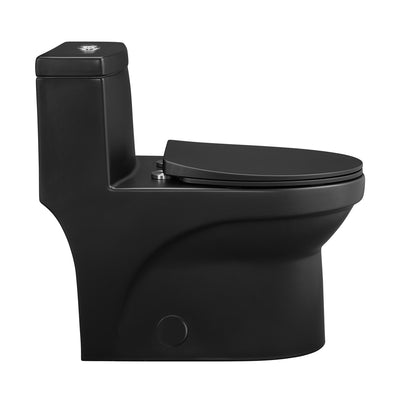 Virage One-Piece Elongated Toilet Vortex Dual-Flush 1.1/1.6 gpf, Matte Black