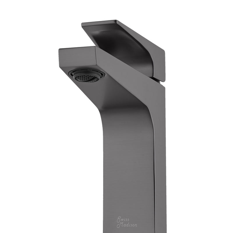 Voltaire Single Hole, Single-Handle, Bathroom Faucet in Gunmetal Grey