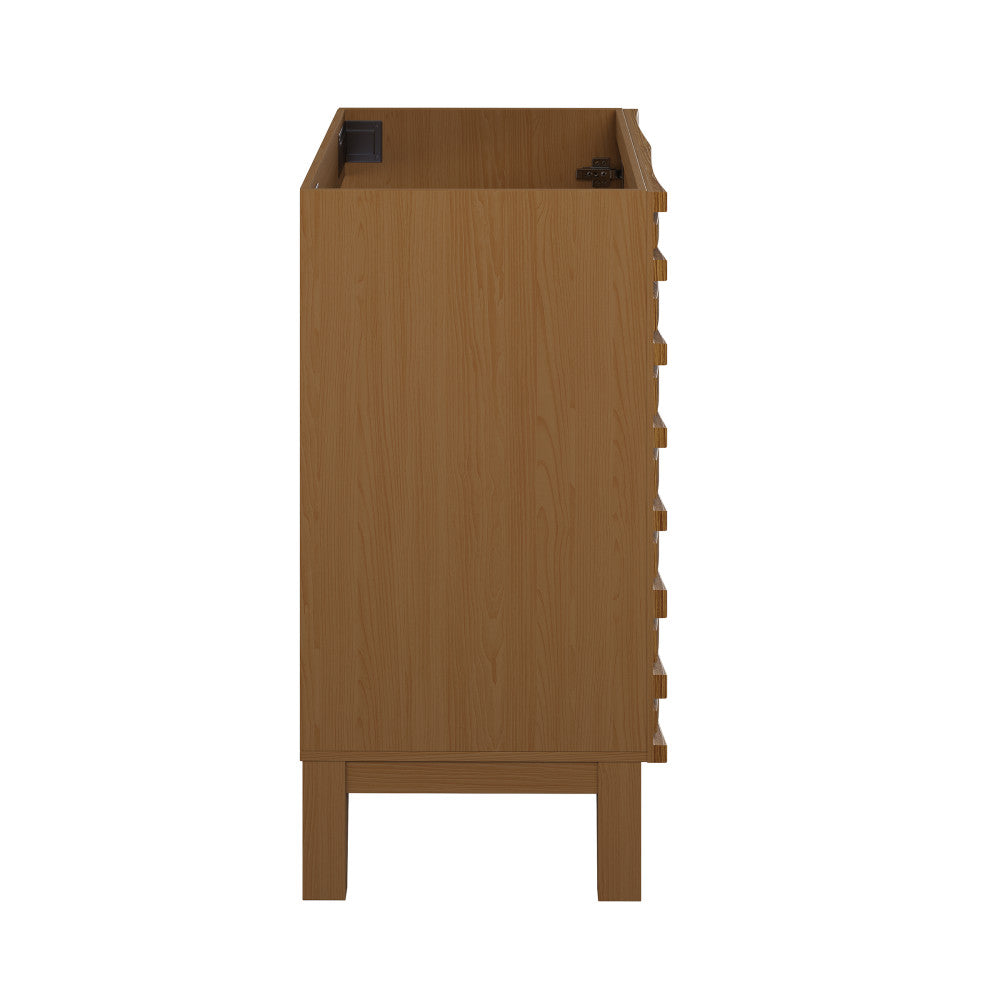 Cascade 30" Freestanding Bathroom Vanity Cabinet without Top in Brown Oak