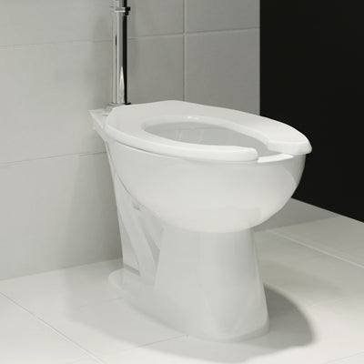 Sirene Floor-Mounted Commercial Elongated Top Flush Spud Flushometer Toilet Bowl