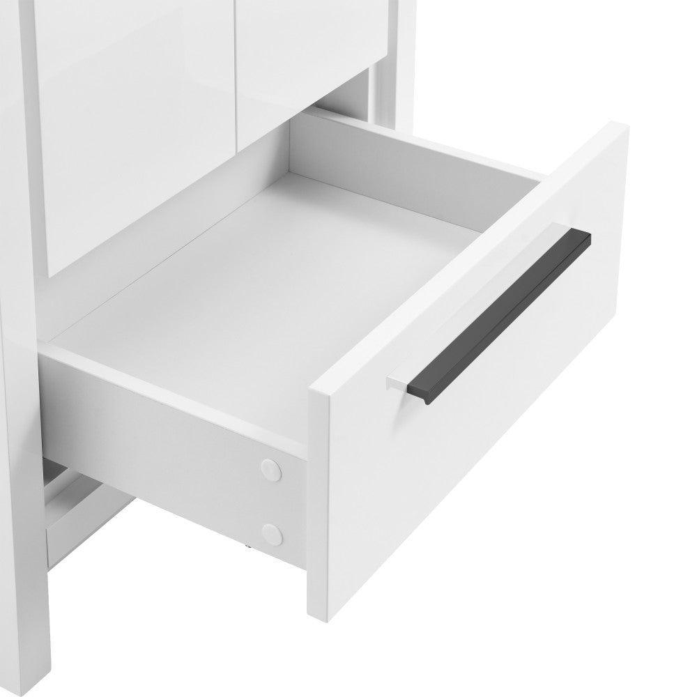 Virage 24" Freestanding Bathroom Vanity in White with Sink Top