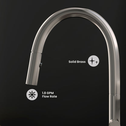 Chalet Single Handle, Pull-Down Kitchen Faucet in Brushed Nickel