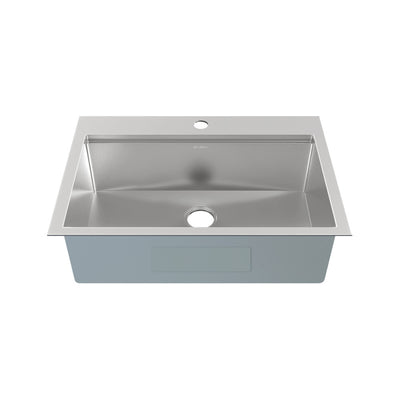 Ravi Single Basin 33 x 22 Topmount Kitchen Workstation Sink