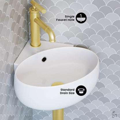 Plaisir Corner Wall Hung Sink