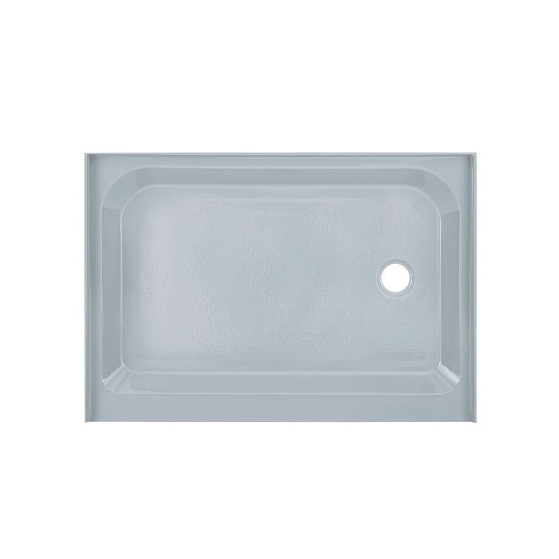 Voltaire 48" x 36" Single-Threshold, Right-Hand Drain, Shower Base in Grey