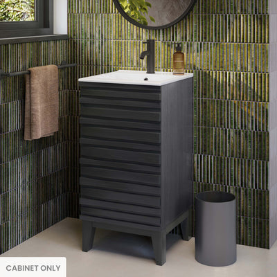 Cascade 18" Bathroom Vanity in Black - Cabinet