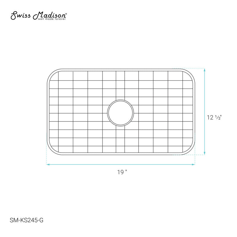 19 x 12.5 Stainless Steel Kitchen Sink Grid