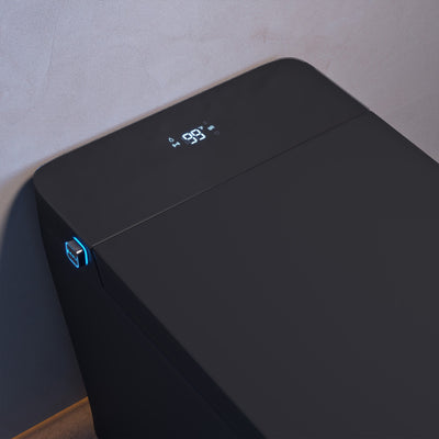 Concorde One Piece Smart Toilet 1.28 GPF in Matte Black with Heated Bidet, Air Drying, Night Light, Foot Sensor