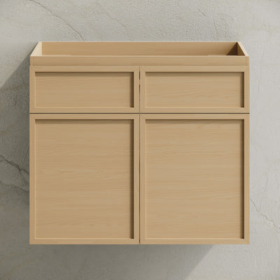 St. Tropez 24" Wall-Mounted Bathroom Vanity Cabinet without Top in Natural Oak
