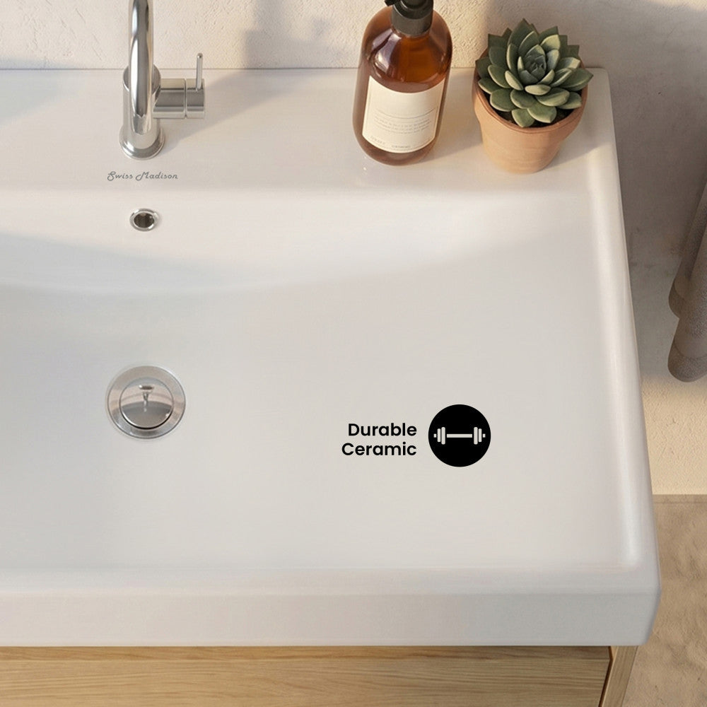 Carre 24" Vanity Top Bathroom Sink Single Hole